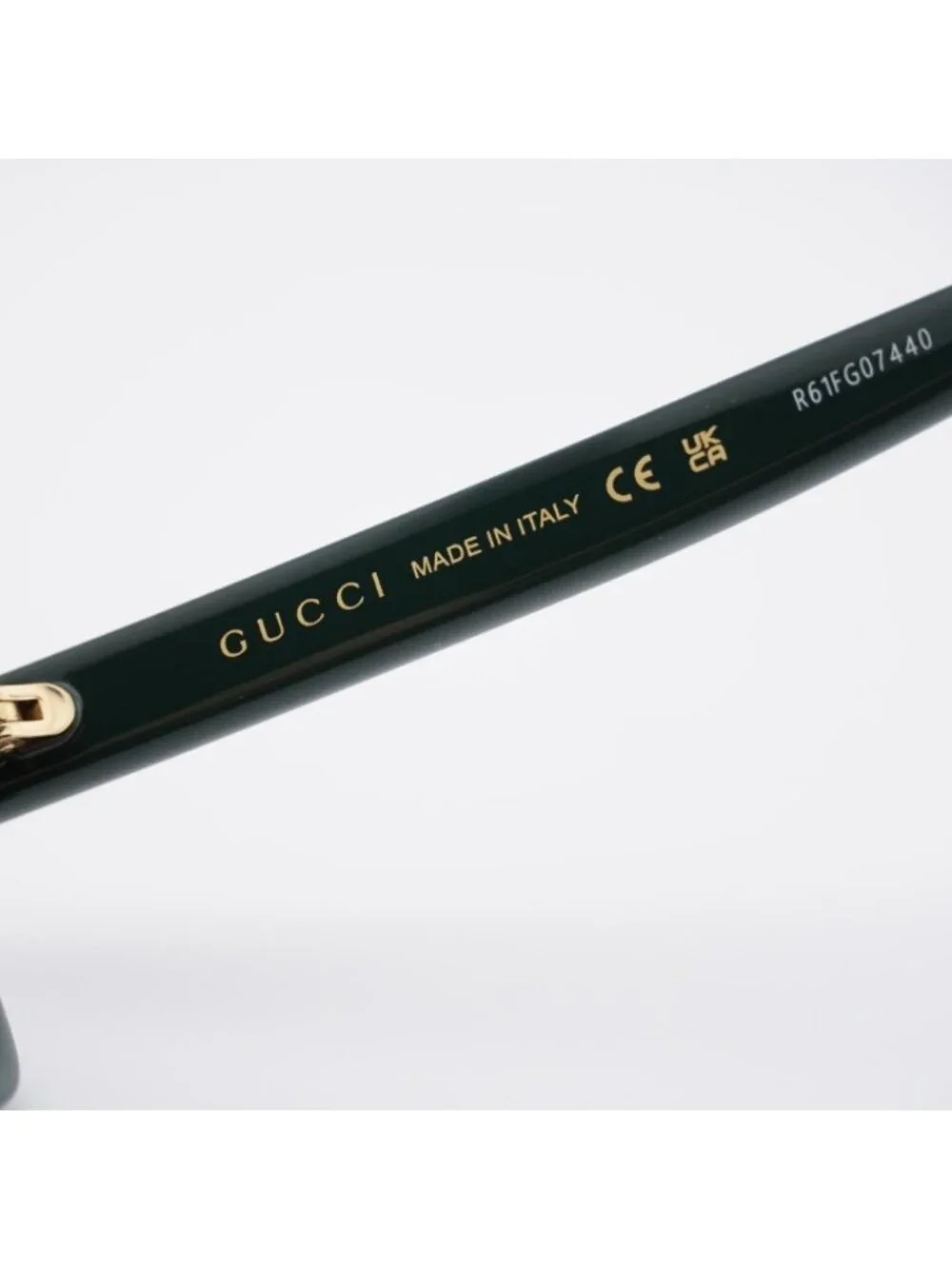 Gucci GG1986SA 003 Sunglasses Green Rectangle Frame, Brown Lenses
